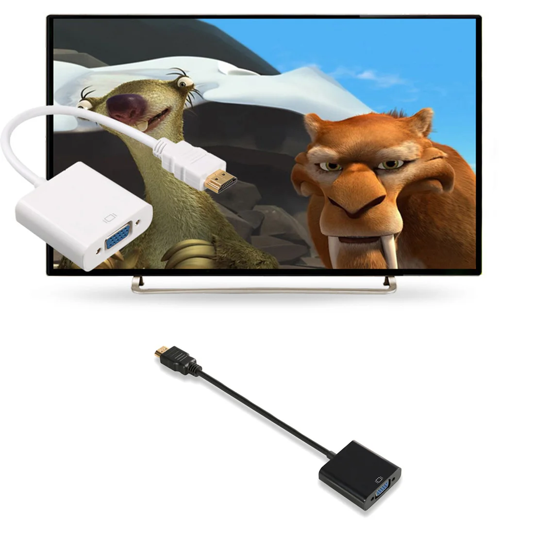 Адаптер Marsnaska HDMI-VGA с покрытием Высокоскоростной 1080P активный конвертер адаптер
