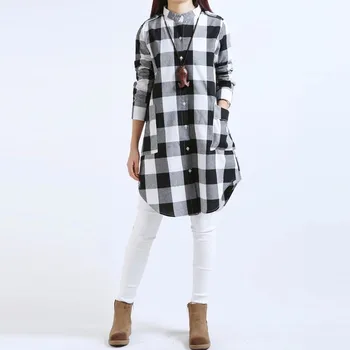ETOSELL 2019 Summer Autumn Plaid Shirts Hot Sale Women Blouse Shirt Long Style Casual Loose Vintage Tops Plus Size 2XL
ETOSELL 2019 Summer Autumn Plaid Shirts Hot Sale Women Blouse Shirt Long Style Casual Loose Vintage Tops Plus Size 2XL