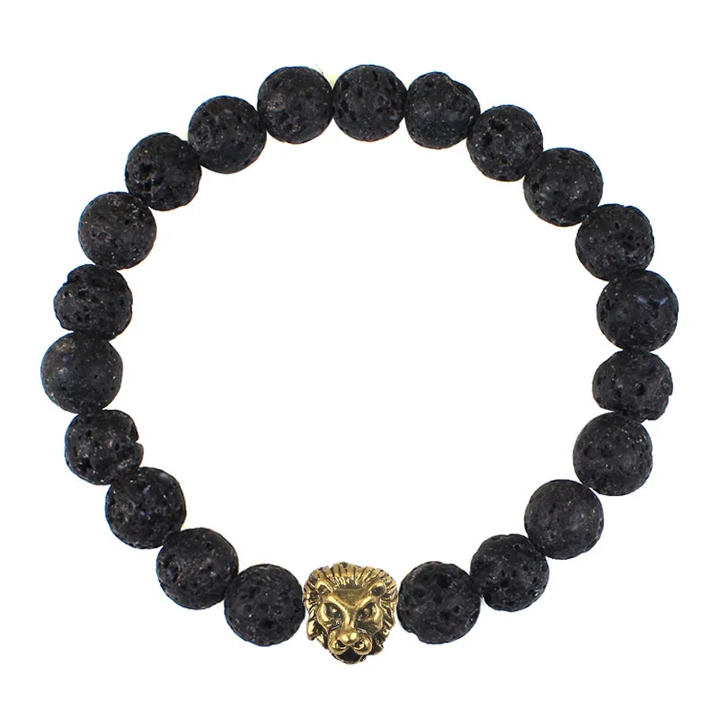 8mm Natural Black Lava Stone Alloy Tiger Bracelets Men Jewelry Handmade Men'S Bracelets
8mm Natural Black Lava Stone Alloy Tiger Bracelets Men Jewelry Handmade Men'S Bracelets