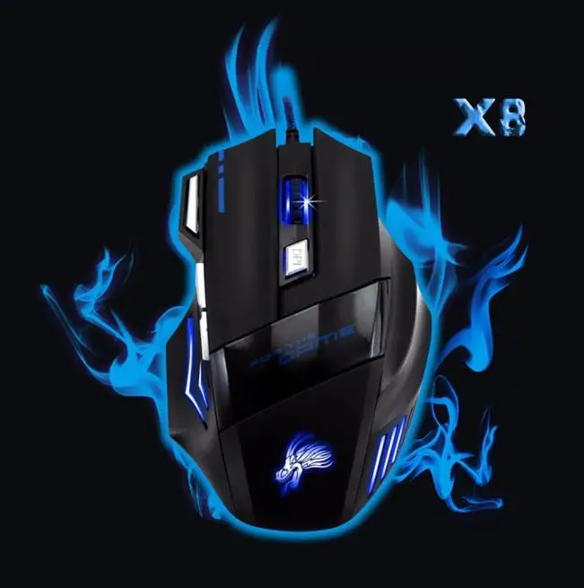 

2019 High Quality 5500 DPI 7 Button LED Optical USB Wired Gaming Mouse Mice For Pro Gamer Professional Mouse Mice Cable #sw