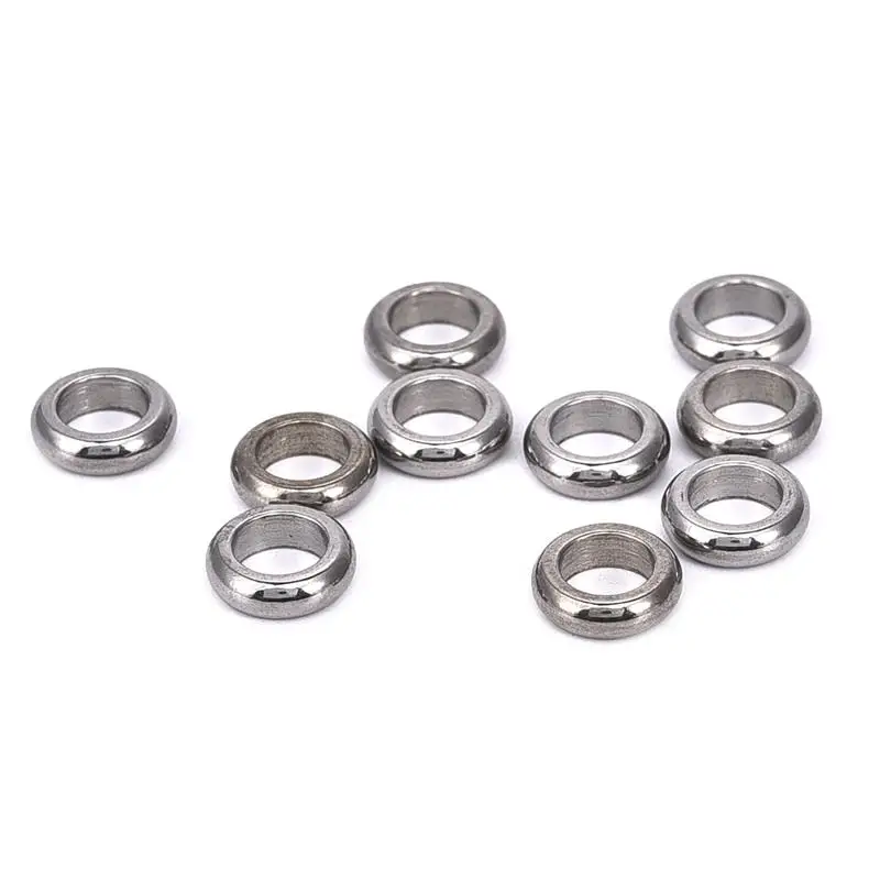 10pcs/lot 6MM Big Hole Glossy Ring Spacer Stainless Steel Beads Fits Bracelet DIY Jewelry Findings Making Accessories
10pcs/lot 6MM Big Hole Glossy Ring Spacer Stainless Steel Beads Fits Bracelet DIY Jewelry Findings Making Accessories