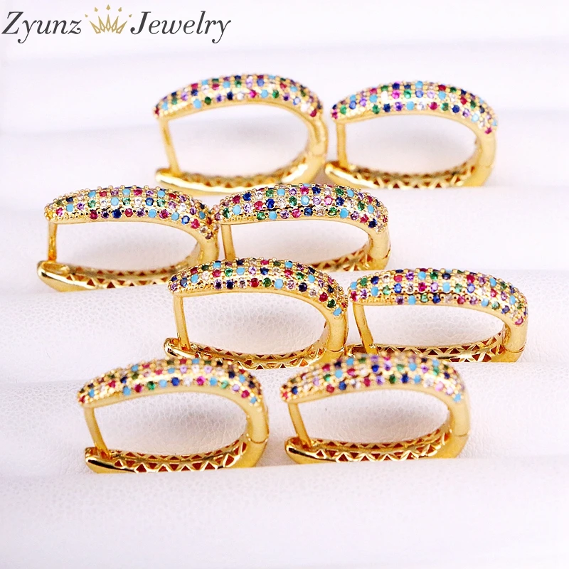 5 Pairs, 18*20mm, Rainbow cz hoop earring for lady fashion jewelry colorful cubic zirconia high quality Gold filled earring
5 Pairs, 18*20mm, Rainbow cz hoop earring for lady fashion jewelry colorful cubic zirconia high quality Gold filled earring