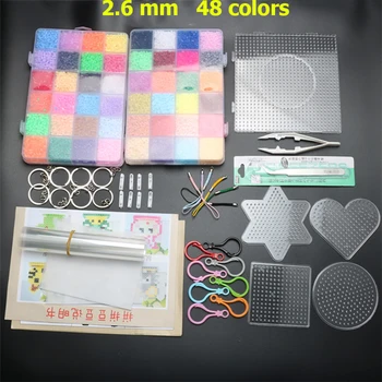 48 Colors 26000pcs EVA 2.6mm Hama Beads Pegboard