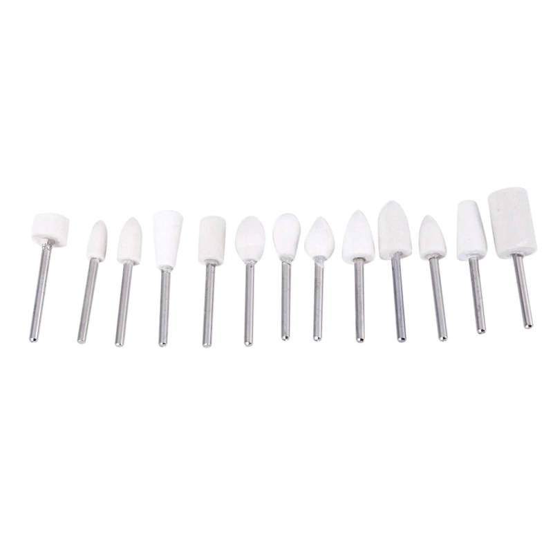 13 шт./партия различная форма 3 мм хвостовик насадка для измельчения шерсти белый