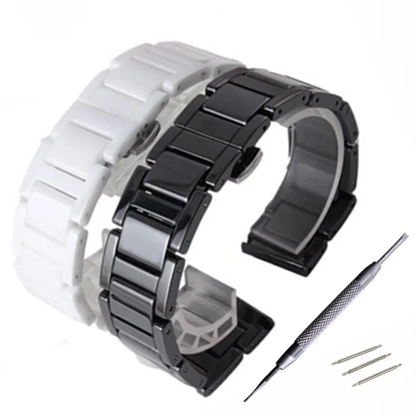 16 18 20 22mm Ceramic Watchbands Men Women Watch Accessories Ceramic Strap Bracelet Band Watch Band White Black
16 18 20 22mm Ceramic Watchbands Men Women Watch Accessories Ceramic Strap Bracelet Band Watch Band White Black
