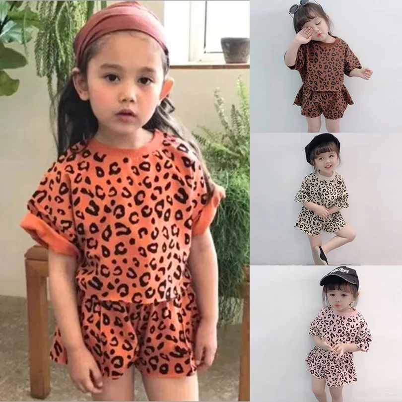 Girls Summer Leopard Baby Suit 2 Piece Set Korean Top +Shorts Toddler Baby Girl Fashion Suit New Fashion Children Clothes Set
Girls Summer Leopard Baby Suit 2 Piece Set Korean Top +Shorts Toddler Baby Girl Fashion Suit New Fashion Children Clothes Set