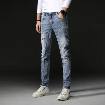 2019 Jeans Men Men's Wear Bottom Pants With Performed Boys Individual Ink-splashing Young Korean Version Long Mid Wide Leg
2019 Jeans Men Men's Wear Bottom Pants With Performed Boys Individual Ink-splashing Young Korean Version Long Mid Wide Leg