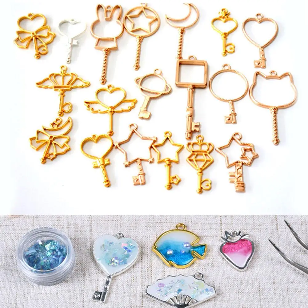 19Pcs DIY Key Bezel Cabochon Setting Metal Photo Frame Pendant UV Resin Charms Jewelry Making
19Pcs DIY Key Bezel Cabochon Setting Metal Photo Frame Pendant UV Resin Charms Jewelry Making