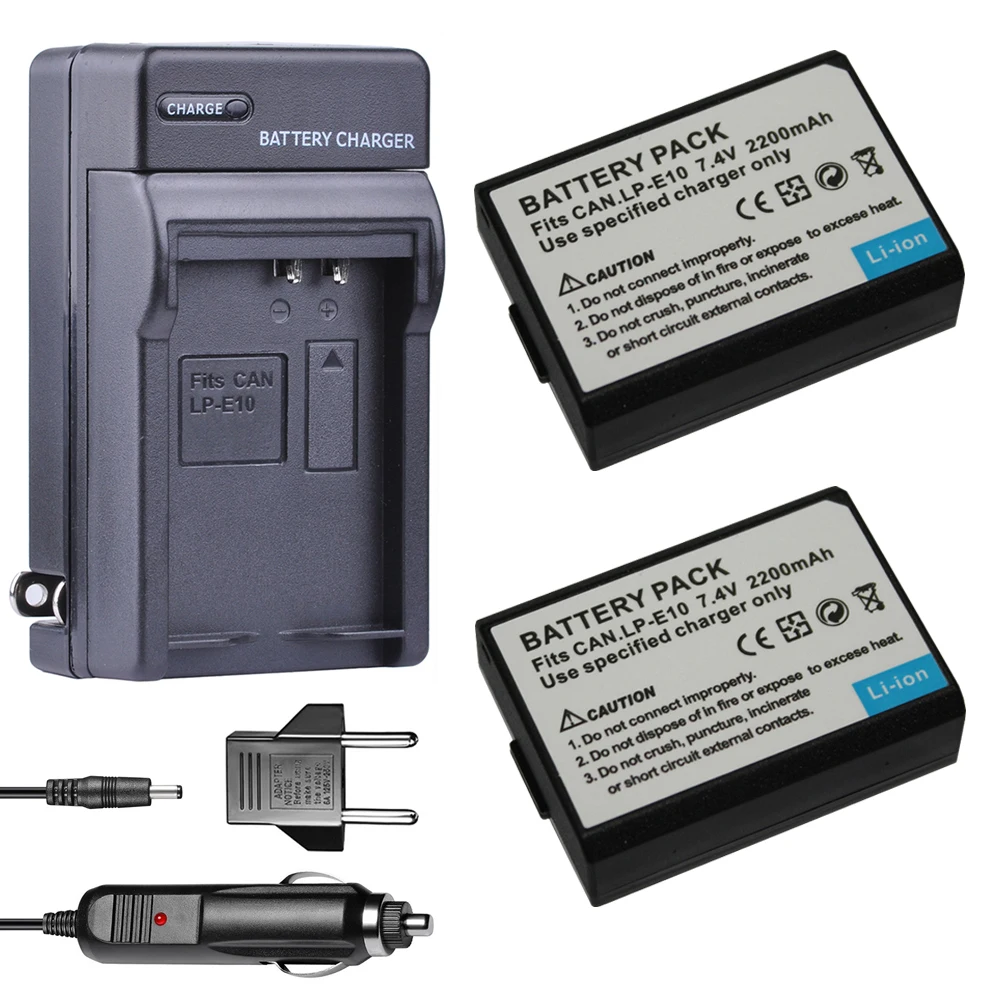 2x LP-E10 Battery LP E10 Batteries LPE10 bateria + Car Charger for Canon EOS 1100D 1200D 1300D Kiss X50 X70 X80 Rebel T3 T5 T6 
2x LP-E10 Battery LP E10 Batteries LPE10 bateria + Car Charger for Canon EOS 1100D 1200D 1300D Kiss X50 X70 X80 Rebel T3 T5 T6