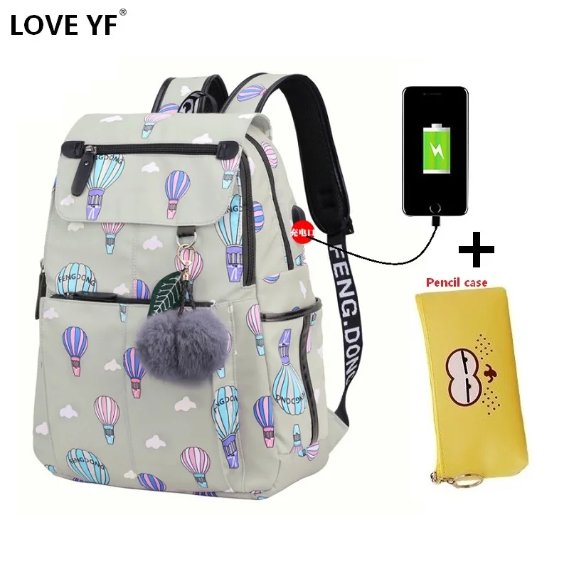 2018 New Girl USB Charging jack school bag women waterproof nylon backpack mochilas escolares para adolescentes meninas
2018 New Girl USB Charging jack school bag women waterproof nylon backpack mochilas escolares para adolescentes meninas