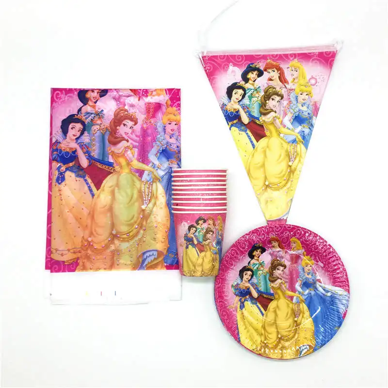 Disney Six Princess Theme 61Pcs/Lot Cinderella Paper Tableware Flags Napkins Theme Party Kids Birthday Party Decorate Supplies
Disney Six Princess Theme 61Pcs/Lot Cinderella Paper Tableware Flags Napkins Theme Party Kids Birthday Party Decorate Supplies