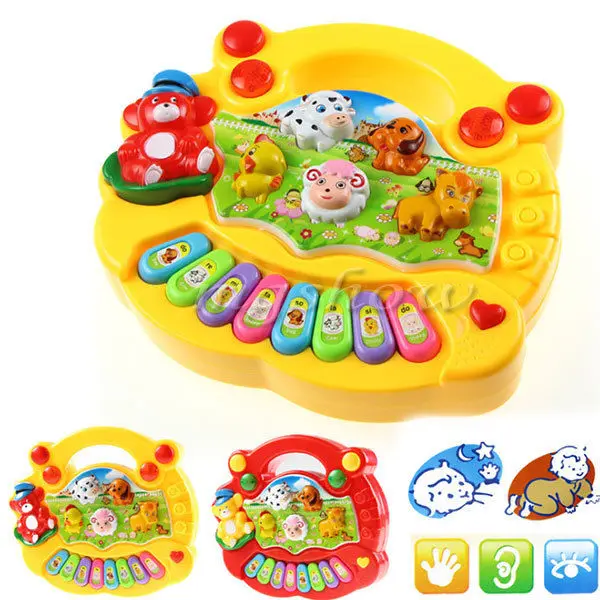 Image Baby Kids Musical Educational Animal Farm Piano Developmental Music Toy Gift New