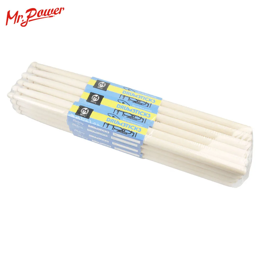 Mr.power Wholesale 12 pairs 5A Drum Sticks White Birch Wood 96g per Pair Wooden Drumsticks Drum Sticks Wood Drum Set Percussion
Mr.power Wholesale 12 pairs 5A Drum Sticks White Birch Wood 96g per Pair Wooden Drumsticks Drum Sticks Wood Drum Set Percussion