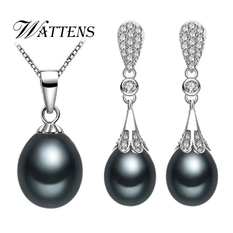 Natural Pearl Jewelry Sets pearl Necklace Pendant Earrings Big Crystal For Women 925 Sterling Silver set Wedding accessories
Natural Pearl Jewelry Sets pearl Necklace Pendant Earrings Big Crystal For Women 925 Sterling Silver set Wedding accessories