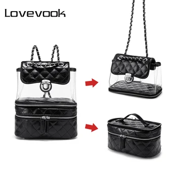 Lovevook women backpack clear school bag transparent bag for teenage girl for ladies PVC high quality
Lovevook women backpack clear school bag transparent bag for teenage girl for ladies PVC high quality