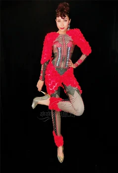 Women Nightclub Rhinestones High elasticity Sexy Jumpsuit Sparkly Crystals Bodysuit Stage Outfit Female Singer Ds Costume
Women Nightclub Rhinestones High elasticity Sexy Jumpsuit Sparkly Crystals Bodysuit Stage Outfit Female Singer Ds Costume