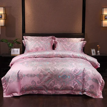 Pink Blue White Red Luxury Bohemia Style 100% Cotton Court Bedding Set Jacquard Duvet Cover Bed Linen Bed sheet Pillowcases 4Pcs
Pink Blue White Red Luxury Bohemia Style 100% Cotton Court Bedding Set Jacquard Duvet Cover Bed Linen Bed sheet Pillowcases 4Pcs