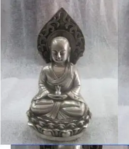 

The ancient Chinese sculpture 18 arhats silver plated copper Buddha statue Silver decoration bronze factory outlets