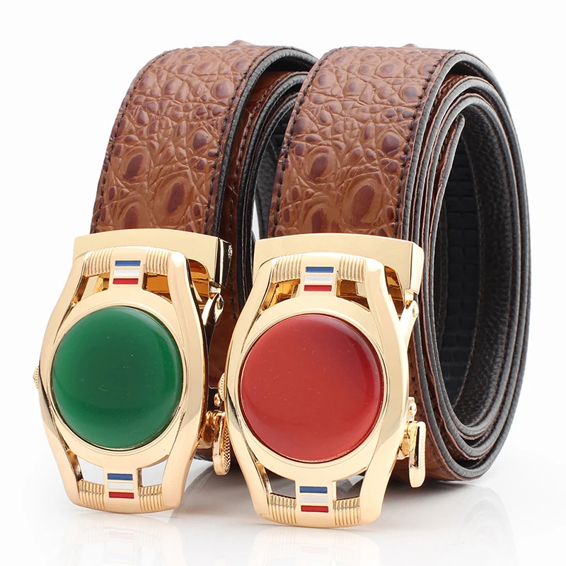 Men Genuine Leather Belt Imitate Jade Automatic Buckle Trend Wild Pants Watch Shape Alloy Buckles Fashion Unisex Waistband Strap
Men Genuine Leather Belt Imitate Jade Automatic Buckle Trend Wild Pants Watch Shape Alloy Buckles Fashion Unisex Waistband Strap