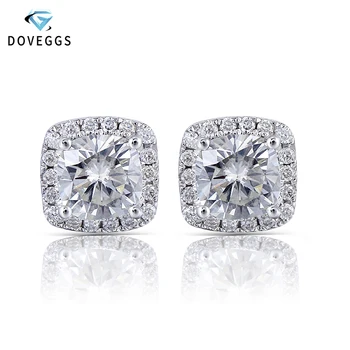DovEggs Sterling Solid 925 Silver 2.26CTW 6*6mm HI Color Cushion Moissanite Halo Stud Earrings for Women Push Back Stud Earring
DovEggs Sterling Solid 925 Silver 2.26CTW 6*6mm HI Color Cushion Moissanite Halo Stud Earrings for Women Push Back Stud Earring