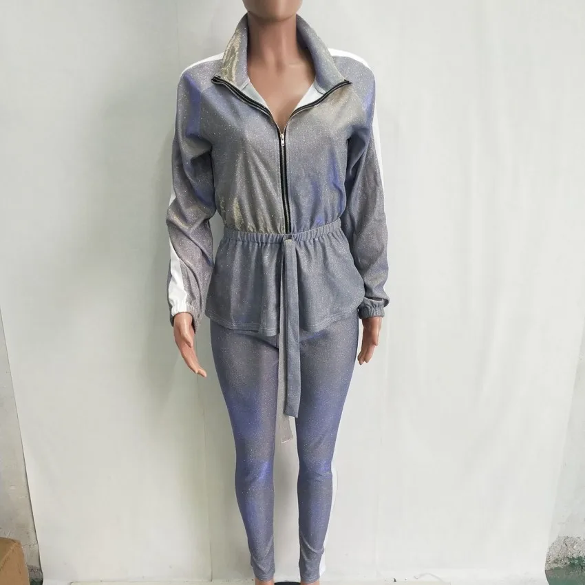 Side Striped Casual 2 Piece Set Women Front Zip Lace Up Long Sleeve Coats And Fit Slim Trousers Autumn Gray Tracksuit
Side Striped Casual 2 Piece Set Women Front Zip Lace Up Long Sleeve Coats And Fit Slim Trousers Autumn Gray Tracksuit