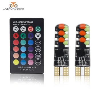 AOTOMONARCH Colorful T10 LED Bulb W5W 194 168 RGB With Controller Car Styling Silicone Shell Lights Side Wedge Parking Bulb 12VG
AOTOMONARCH Colorful T10 LED Bulb W5W 194 168 RGB With Controller Car Styling Silicone Shell Lights Side Wedge Parking Bulb 12VG