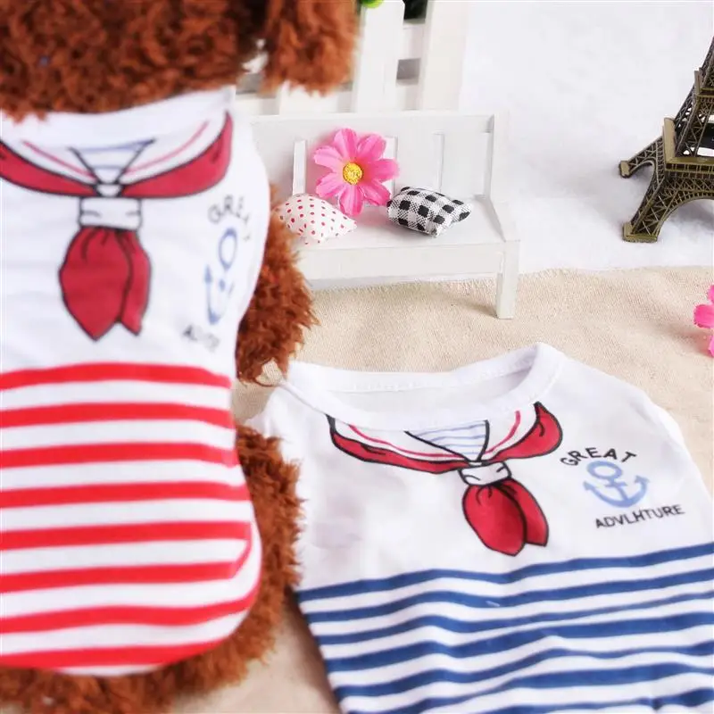 Pet Dog Vests Navy Stripe Cotton Puppy Brand T Shirts Dog Summer Clothes For Teddy Chihuahua XS-XL
Pet Dog Vests Navy Stripe Cotton Puppy Brand T Shirts Dog Summer Clothes For Teddy Chihuahua XS-XL