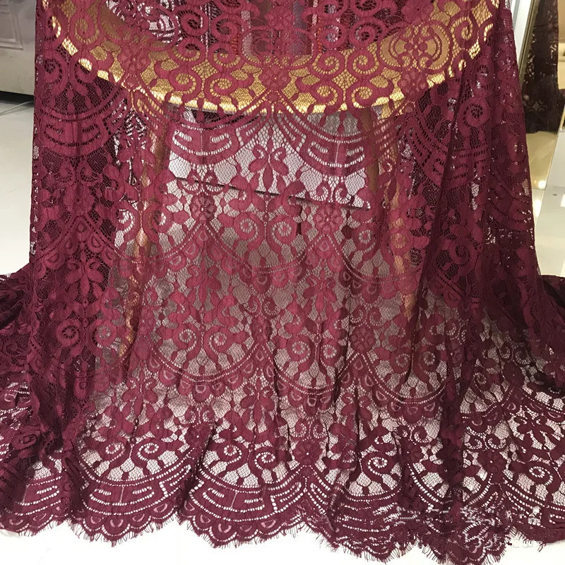 3Meters wine color african french eyelash lace fabric width 1.5Meters in three colors available use for wedding dress fabric
3Meters wine color african french eyelash lace fabric width 1.5Meters in three colors available use for wedding dress fabric