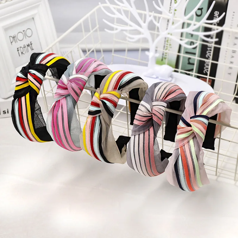 Fashion Gauze Striped Hair Bands For Women haar accessoires haarband opaska headband gumki do wlosow hair ties bandeau cheveux
Fashion Gauze Striped Hair Bands For Women haar accessoires haarband opaska headband gumki do wlosow hair ties bandeau cheveux