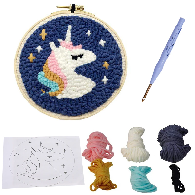 Unicorn Gift Punch Needle Embroidery Kit with Hoop Needlework Wool Work Beginner-Friendly Sewing Kits Handmade Gift
Unicorn Gift Punch Needle Embroidery Kit with Hoop Needlework Wool Work Beginner-Friendly Sewing Kits Handmade Gift
