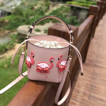 Fashion Lady Bucket Bag Flamingos Pattern PU Leather Top-handle Bag Small Handbag Women Party Crossbody Messenger Shoulder Bags
Fashion Lady Bucket Bag Flamingos Pattern PU Leather Top-handle Bag Small Handbag Women Party Crossbody Messenger Shoulder Bags