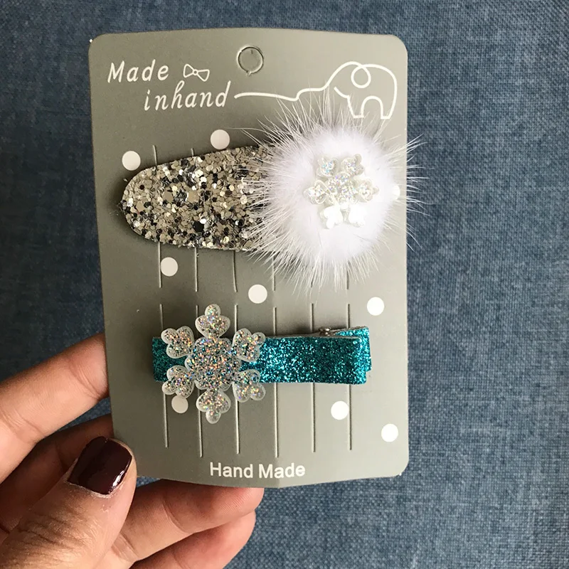 2pcs/set Fashion Hairpins Mink Hair Faux Fur Pom Pom Ball Hair Clip Christmas Glitter Snowflake Barrettes Hairgrips Headdress
2pcs/set Fashion Hairpins Mink Hair Faux Fur Pom Pom Ball Hair Clip Christmas Glitter Snowflake Barrettes Hairgrips Headdress