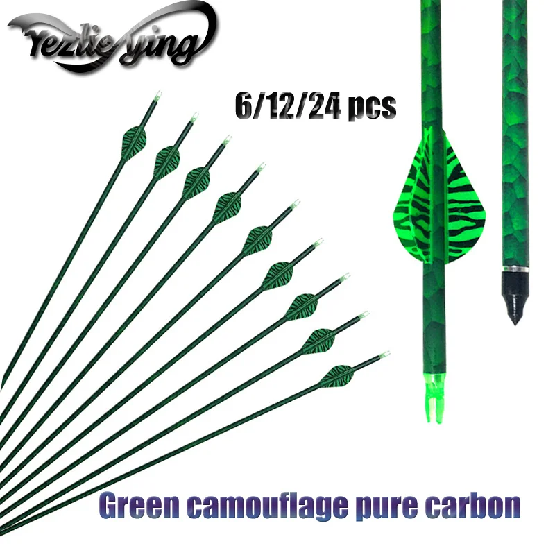 6/12/24 30-inch Green Camouflage Pure Carbon Arrow Compound Bow 7.6mm Outdoor Hunting Carbon Arrow Archery Equipment Accessories
6/12/24 30-inch Green Camouflage Pure Carbon Arrow Compound Bow 7.6mm Outdoor Hunting Carbon Arrow Archery Equipment Accessories