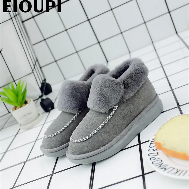 EIOUPI warm winter snow boots real cowhide leather women casual fashion thread sewing ankle flat boot ohz5806
EIOUPI warm winter snow boots real cowhide leather women casual fashion thread sewing ankle flat boot ohz5806