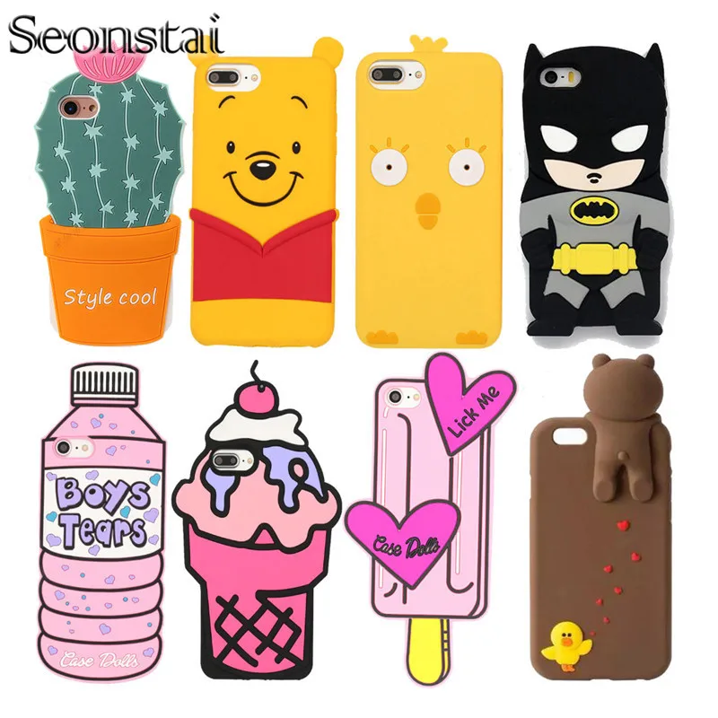 For iPhone 7 Plus 3d Cute Cartoon Case Soft Silicone Cover for iPhone 8plus Rabbit Bat Man Rubber Cover for iPhone 6 6s plus
For iPhone 7 Plus 3d Cute Cartoon Case Soft Silicone Cover for iPhone 8plus Rabbit Bat Man Rubber Cover for iPhone 6 6s plus