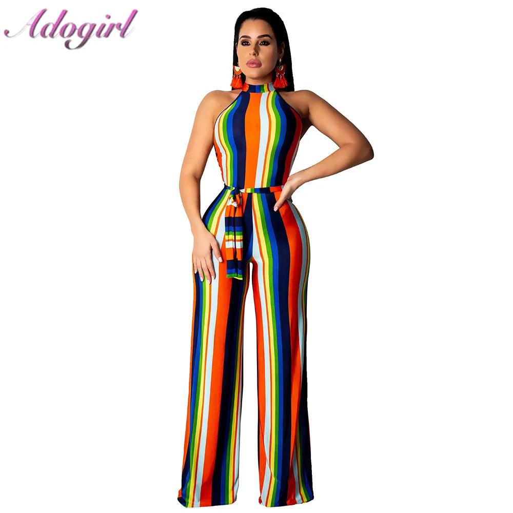 Floral Printed Jumpsuit Night Club Women Sexy Halter Lace Up Bandage Wide Leg Pants Romper Female overall outfit Office lady
Floral Printed Jumpsuit Night Club Women Sexy Halter Lace Up Bandage Wide Leg Pants Romper Female overall outfit Office lady
