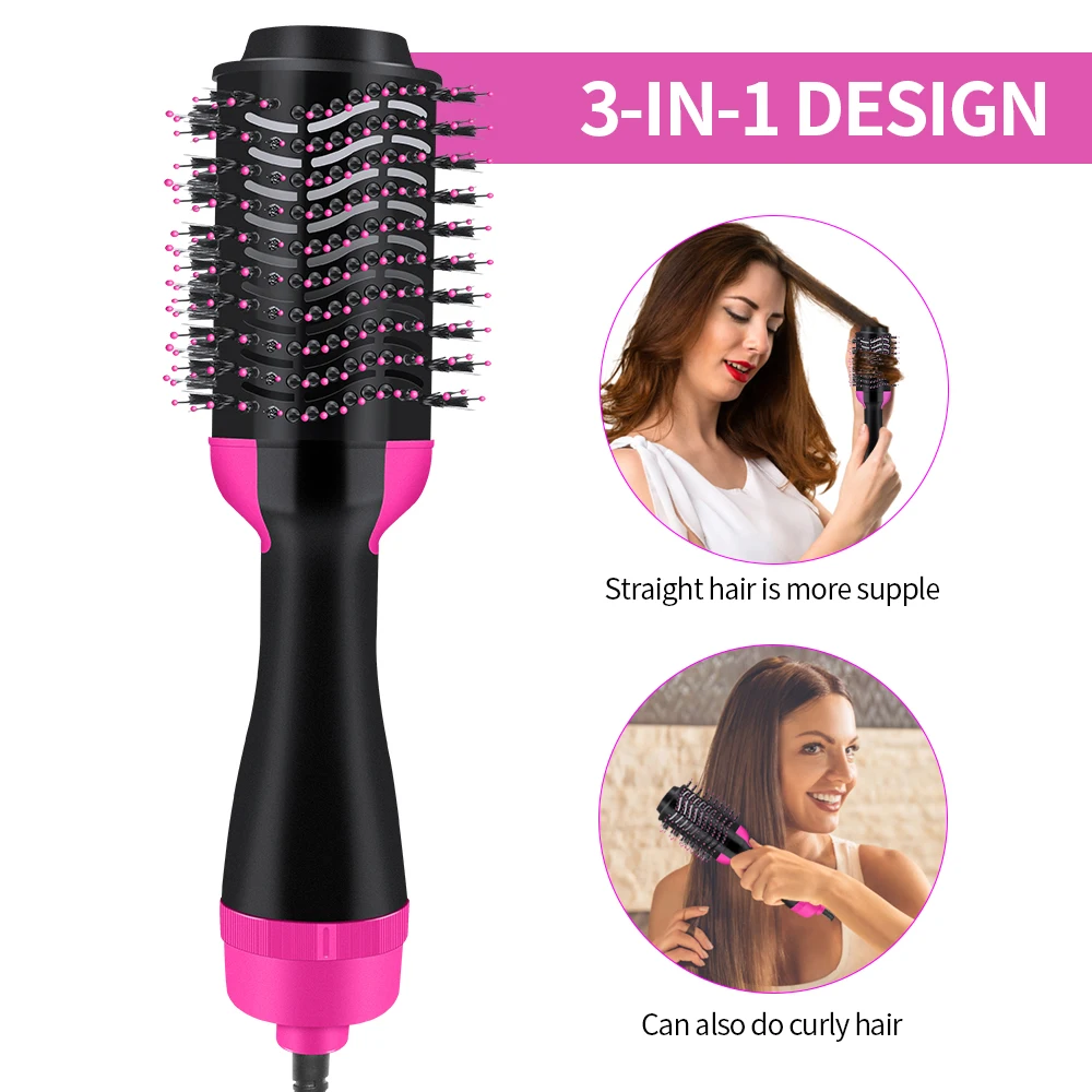 

Hot Air Comb One-Step Hair Dryer & Volumizer 3 In 1 Dryer Straightener Curler Styling Comb blow dryer brush Dropshipping VIP