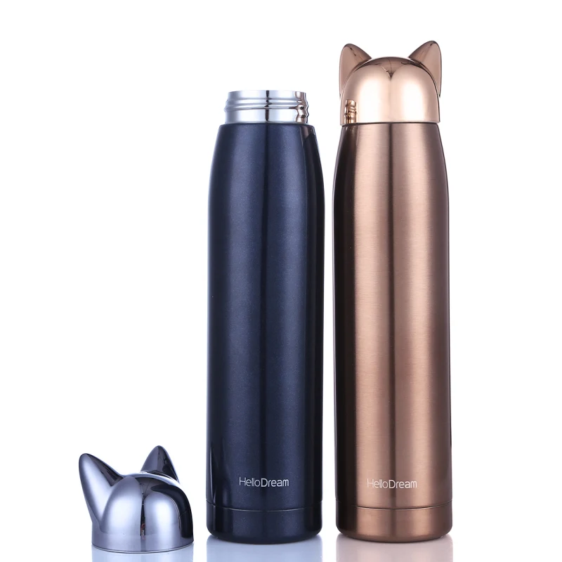 320ML Lovely Fox Ears Thermos Cup 304 Stainless Steel Leak-proof Baby Feeding Boltte For Drinking Vacuum Flasks Cup
320ML Lovely Fox Ears Thermos Cup 304 Stainless Steel Leak-proof Baby Feeding Boltte For Drinking Vacuum Flasks Cup