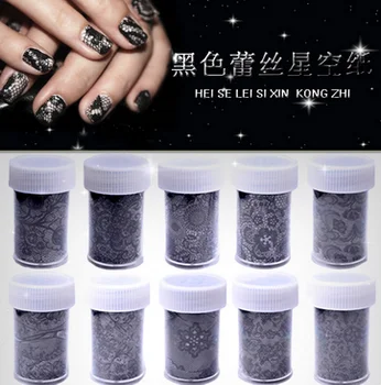by dhl or ems 500pcs 10 Design Black Lace Transfer Star Nail Art Foils Sticker Nails Decals Beauty Gel Polish Wraps Decoration
by dhl or ems 500pcs 10 Design Black Lace Transfer Star Nail Art Foils Sticker Nails Decals Beauty Gel Polish Wraps Decoration