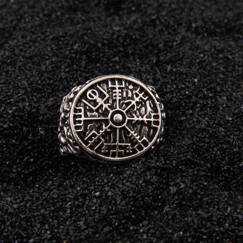 Dropshiping new style 316L Stainless steel Adjust size Viking Vegvisir Ring rune ring
Dropshiping new style 316L Stainless steel Adjust size Viking Vegvisir Ring rune ring