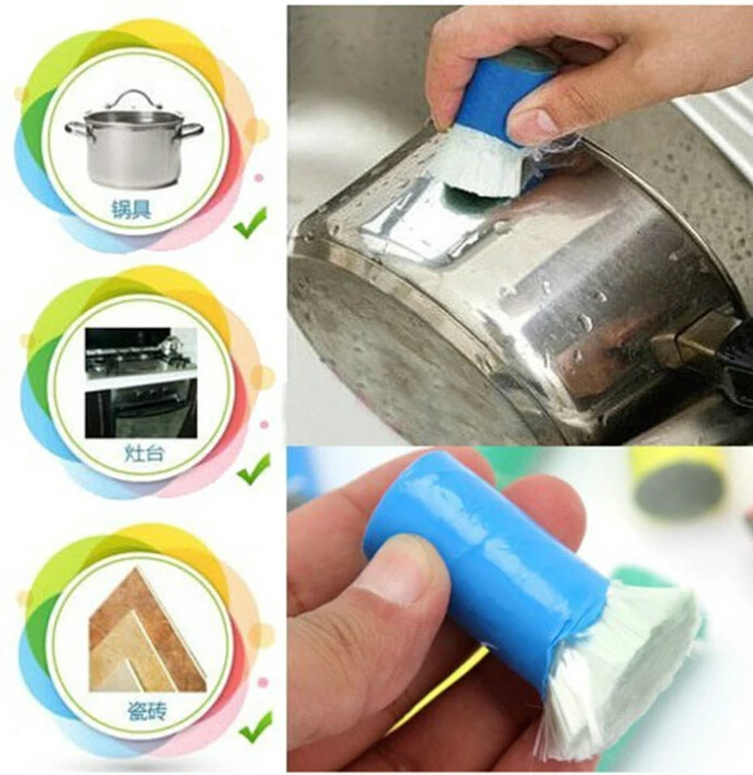 2 pcs/set Hot Magic Cleaning Brushes Stainless steel Kitchen Pot Cookware gas burner ceramic tiles Cleaning Tool
2 pcs/set Hot Magic Cleaning Brushes Stainless steel Kitchen Pot Cookware gas burner ceramic tiles Cleaning Tool