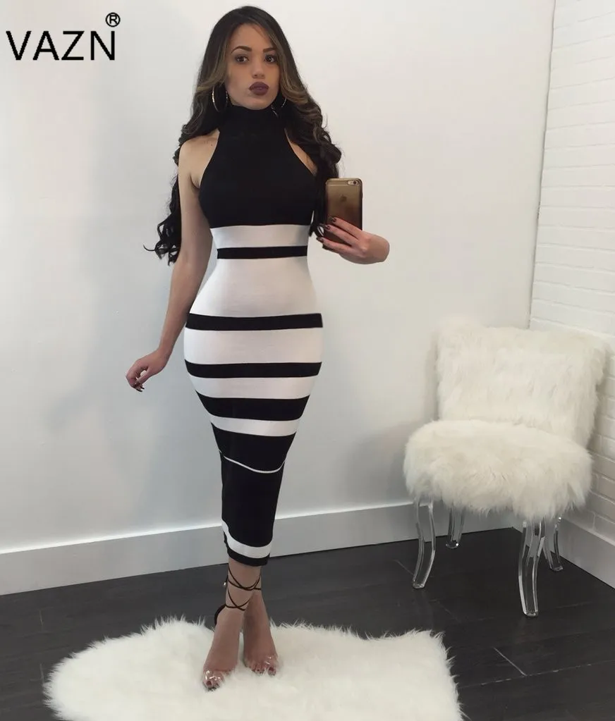 VAZN 2018 Halter Fashion Women Long Dress Sexy Sleeve Dress Bodycon Solid Ladies Night Party Vestido LZ-260
VAZN 2018 Halter Fashion Women Long Dress Sexy Sleeve Dress Bodycon Solid Ladies Night Party Vestido LZ-260