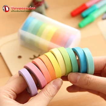 10 Pieces Rainbow Solid Color Japanese Masking Washi Sticky Paper Tape Decorative Adhesive Tapes Printing DIY Scrapbooking Deco 
10 Pieces Rainbow Solid Color Japanese Masking Washi Sticky Paper Tape Decorative Adhesive Tapes Printing DIY Scrapbooking Deco