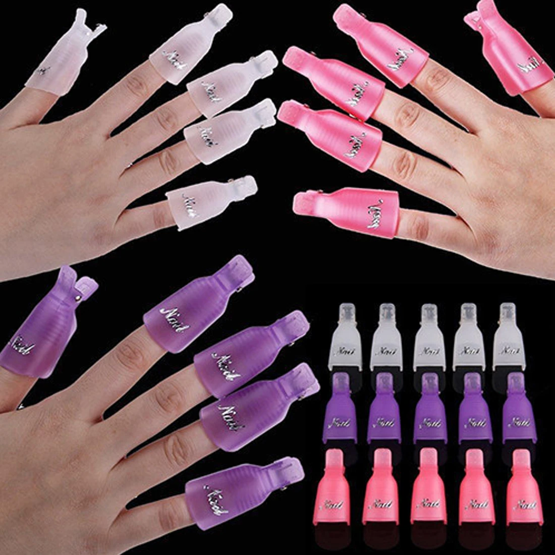 10pcs Plastic Nail Art Gel Nail Polish Remover Soak Off Cap Clip UV Gel Polish Wrap Tool Fluid For Removal of Varnish Cleaner
10pcs Plastic Nail Art Gel Nail Polish Remover Soak Off Cap Clip UV Gel Polish Wrap Tool Fluid For Removal of Varnish Cleaner