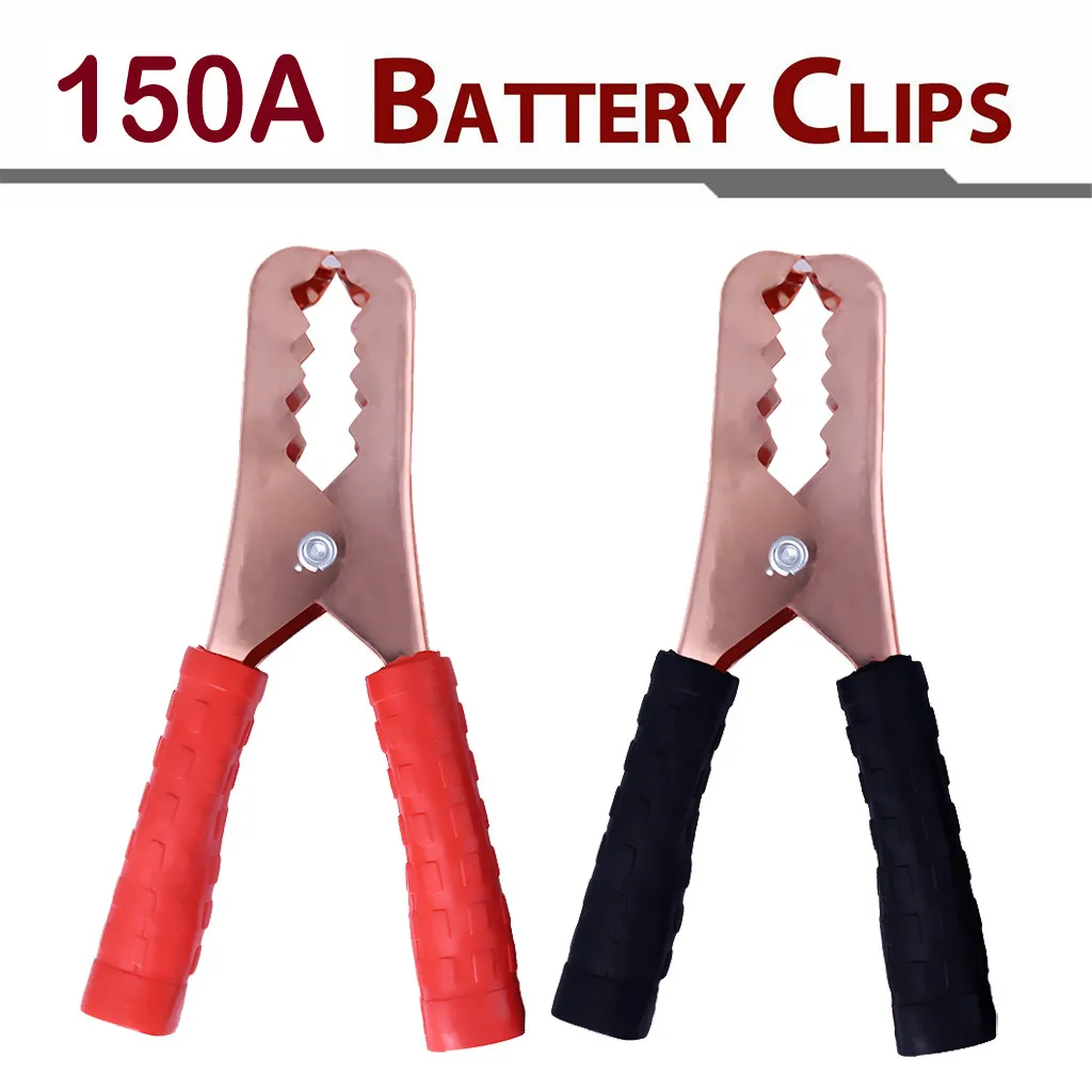2pcs 150A Battery Clips Booster Test Clamps For Car Battery Cable Starter crocodile clip Red black copper plated steel
2pcs 150A Battery Clips Booster Test Clamps For Car Battery Cable Starter crocodile clip Red black copper plated steel