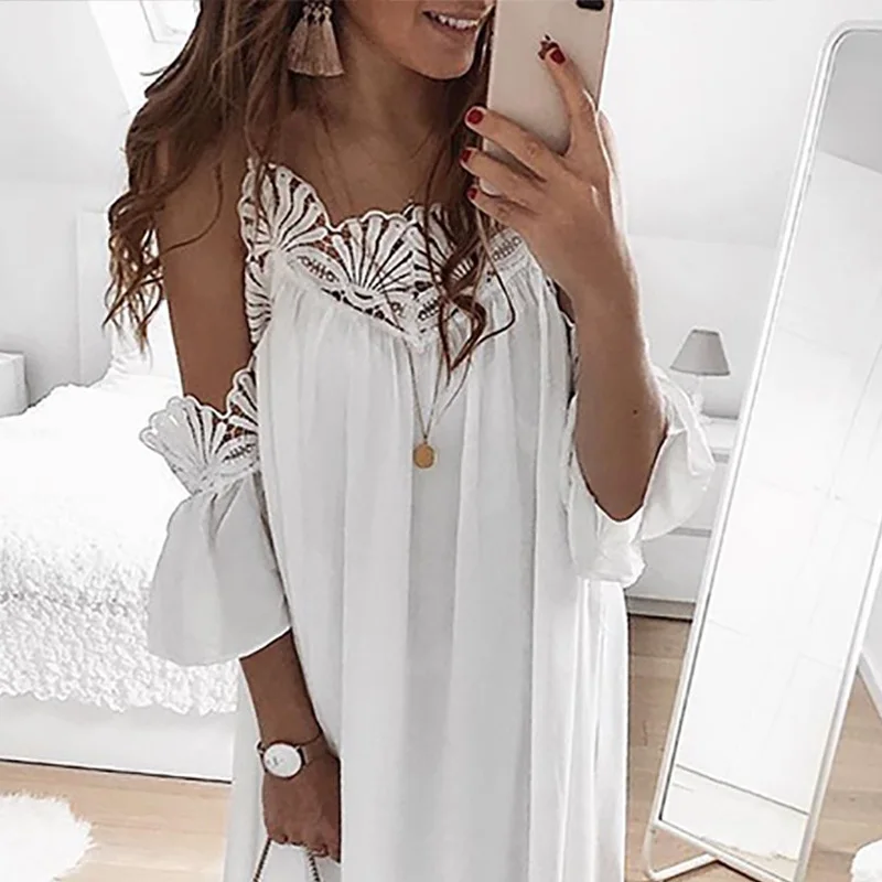 New Fashion Off Shoulder backless summer dress Patchwork Cut Out Lace Condole Belt Three Quarter Length Sleeve Mini Dress
New Fashion Off Shoulder backless summer dress Patchwork Cut Out Lace Condole Belt Three Quarter Length Sleeve Mini Dress