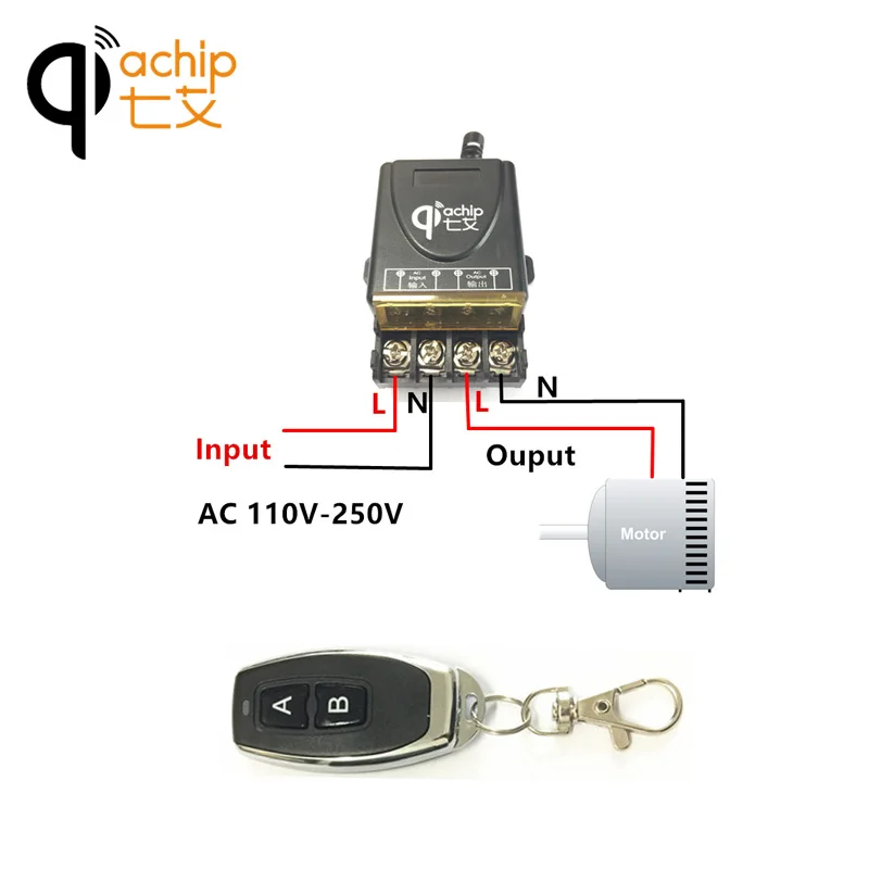 433Mhz Universal Wireless RF Remote Control Switch AC 220V 1CH 30A Relay Receiver and 2 channel 433.92 Mhz Remote For Water pump
433Mhz Universal Wireless RF Remote Control Switch AC 220V 1CH 30A Relay Receiver and 2 channel 433.92 Mhz Remote For Water pump
