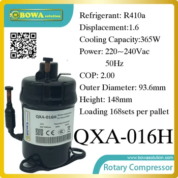 R410a compressor (365W cooling capacity) suitable for small cooling equipments and small fridge display
R410a compressor (365W cooling capacity) suitable for small cooling equipments and small fridge display