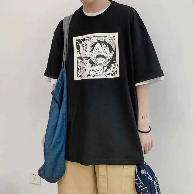 One Piece Cartoon T shirt casual tshirt homme streetwear man Women t-shirt boys clothes anime summer top tees Luffy T Shirt Male
One Piece Cartoon T shirt casual tshirt homme streetwear man Women t-shirt boys clothes anime summer top tees Luffy T Shirt Male