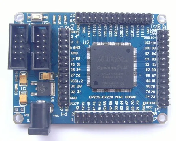 Free Shipping!!! ALTERA FPGA CycloneII EP2C5T144 minimum system development board learning board
Free Shipping!!! ALTERA FPGA CycloneII EP2C5T144 minimum system development board learning board